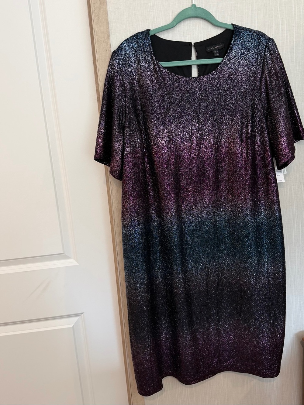 Lane Bryant Shimmery Ombre Midi Dress in Purple and Black